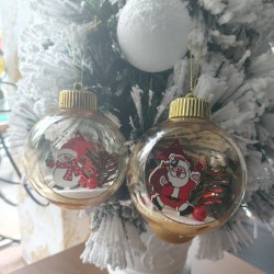 Christmas Decor 2 PC Transparant Balls for Christhmas Decoration